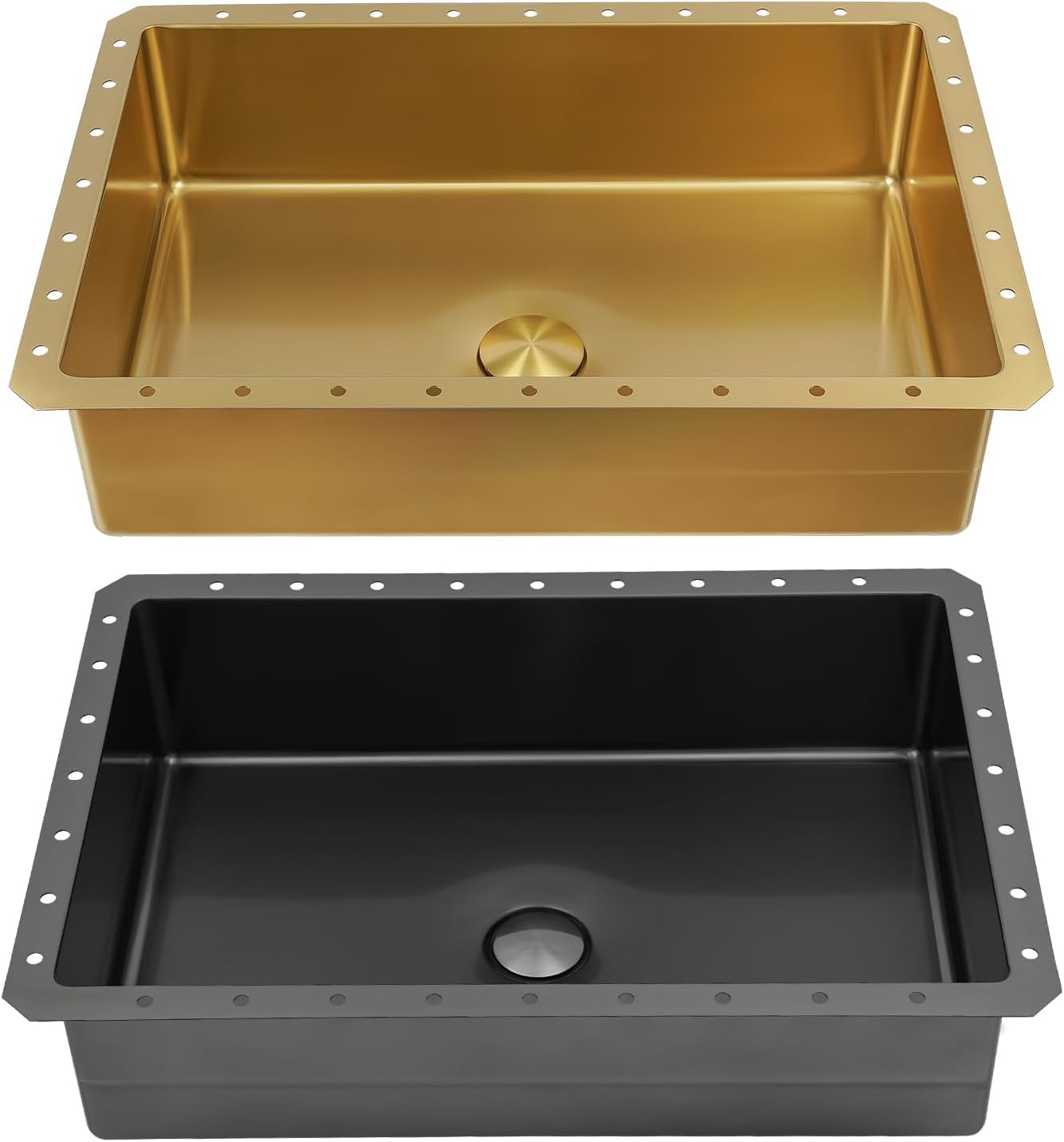 Xuthusman Luxury Bathroom Sink, Stainless Steel Undermount Bathroom Wash Sink, Rectangular Bar KTV Embedded Sink, Hand Wash Basin (Black)