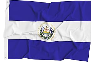 Salvadoran Flag Polyester Fiber 3x5 Feet Flag
