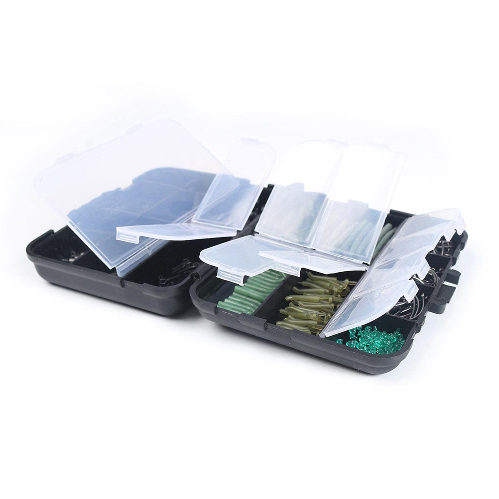 Gralara 420 Pièces D'accessoires de Pêche à La Carpe : Manchons en Silicone Anticorrosion pour La Pêche/côtière, émerillons à Roulement, Hameçons N