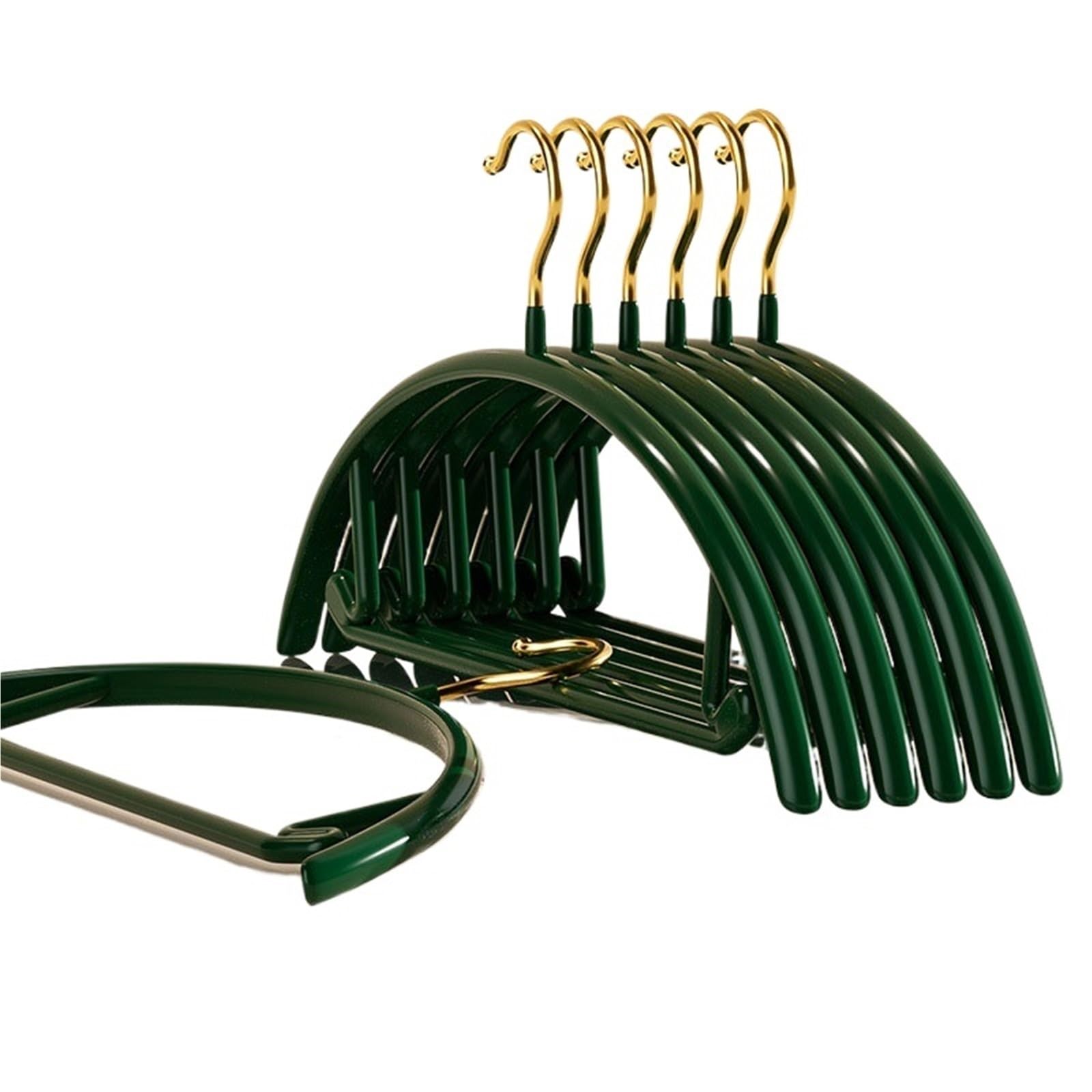 Hangers Anti-slip Hangers Household Non-marking, Strong Clothes Racks(Green,5pcs)
