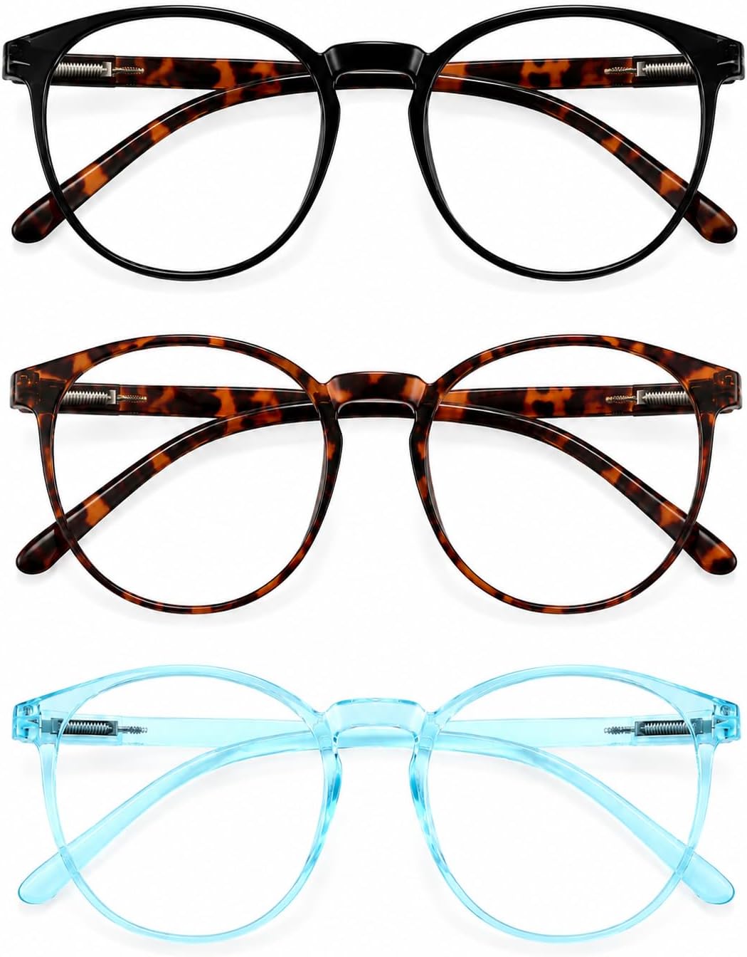  Blue Light Blocking Glasses for Women - 3 Pack