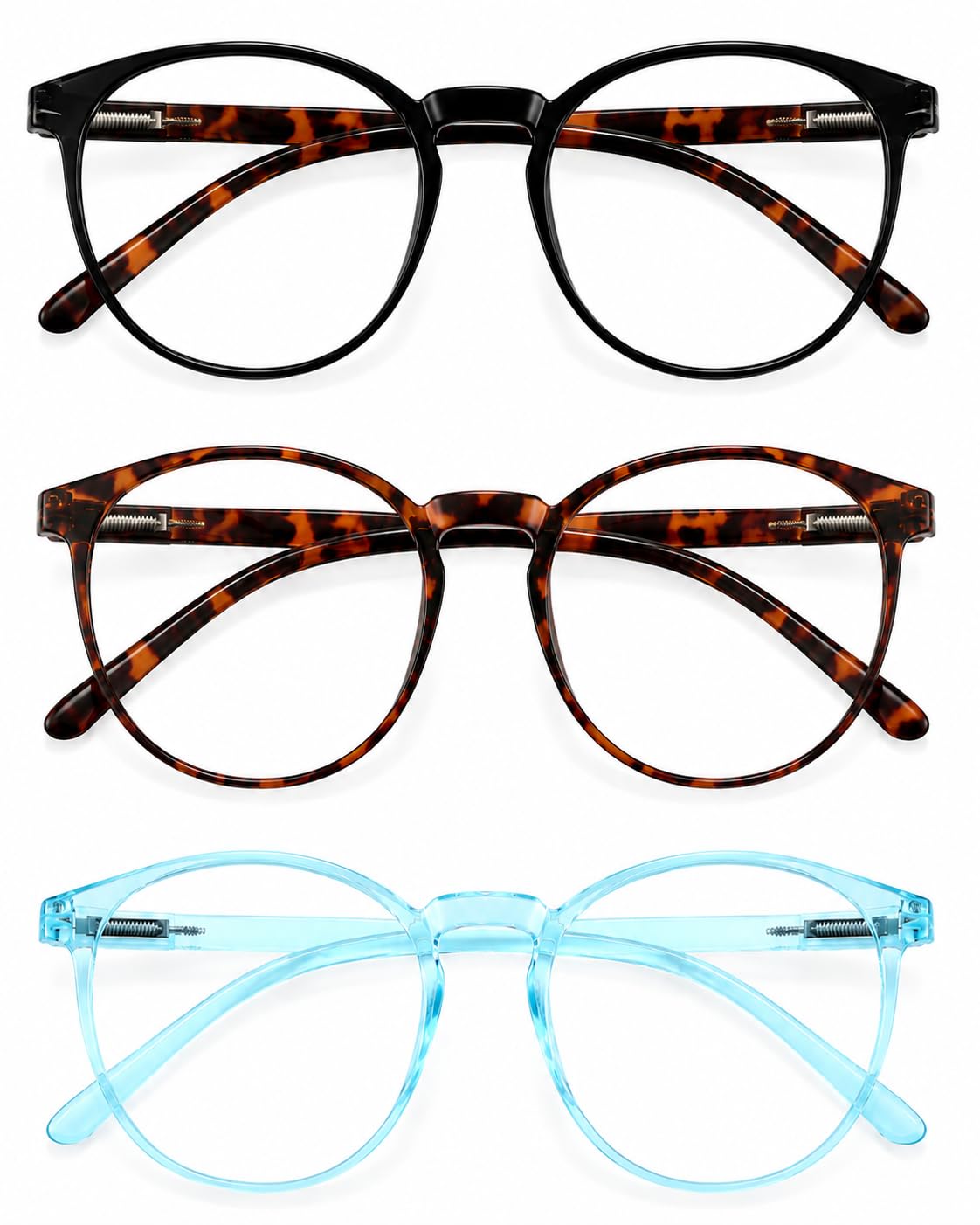 IBOANN Blue Light Blocking Glasses for Women - 3 Pack
