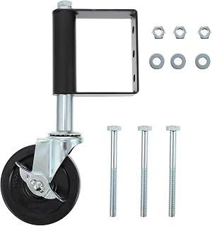 1 Set Multipurpose Gate Duty Resistance Wheels Master Spring- Home Capacity Plate Screws with Spring Universal Garden Load Inches Rubber Office Black Spring-Loaded Heavy Wooden
