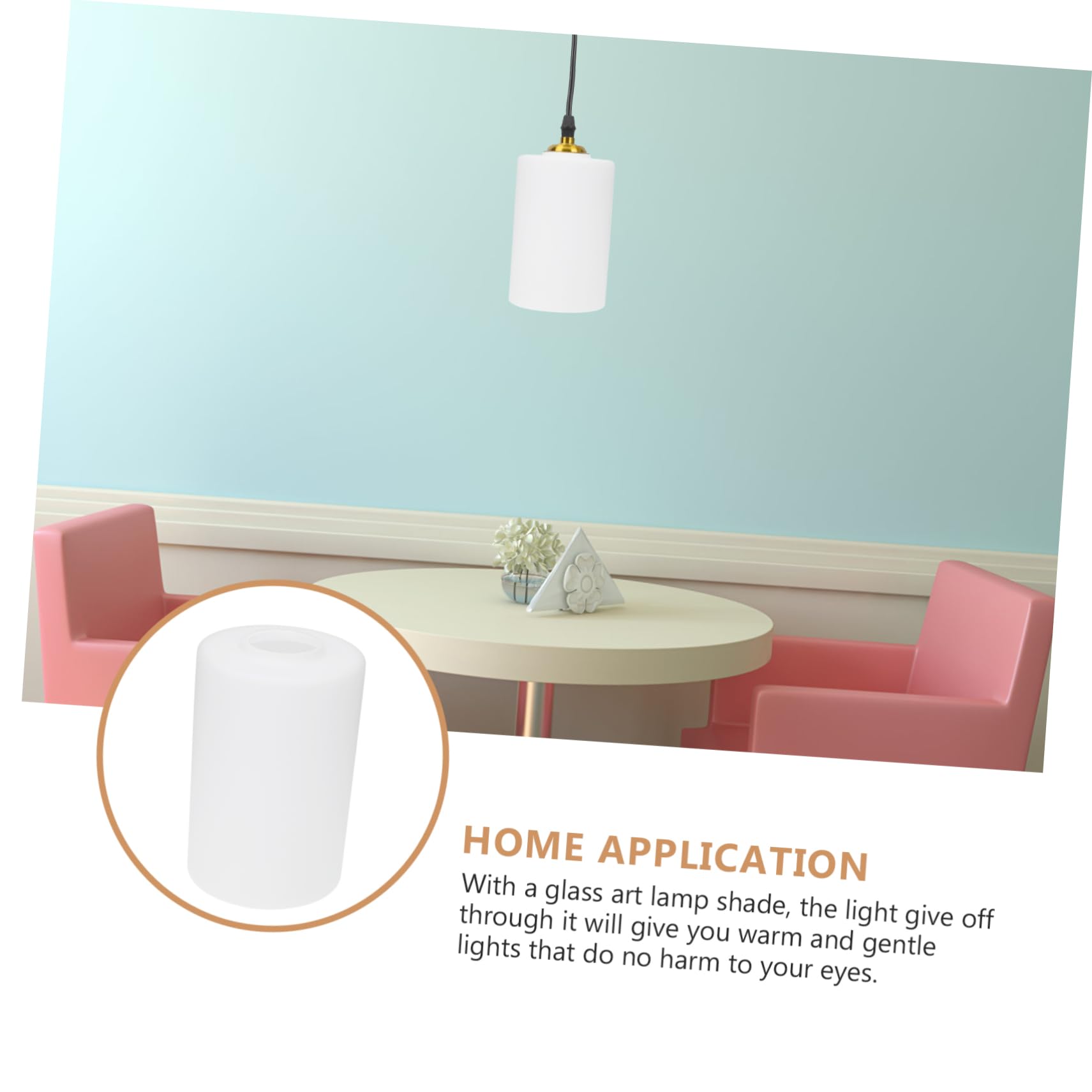 Operitacx Paralume Cilindrico in Vetro Satinato 3 Pezzi Copertura Decorativa Per Lampada Sospensione E Abatjour Diffusore Luce Soffitto 5.91X11.81X3.94In Sostituzione Facile Per Lampadari Interni