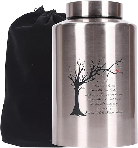 Urnas grandes decorativas para cenizas de adultos y hombres de hasta 220 libras, urna del árbol de la vida para cenizas de mamá y papá con bolsa de