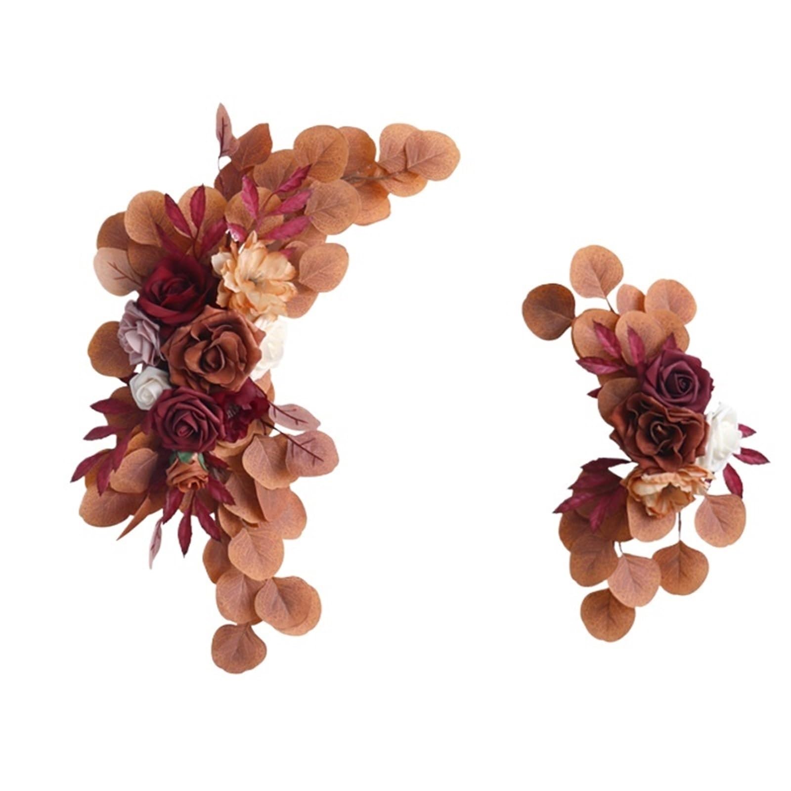 WJIAYAO Artificial Wedding Arch Flowers Kit Wedding Welcome Sign Flowers Artificial Arch Flower for Ceremony Reception Fall Winter Decoration(Color 7)
