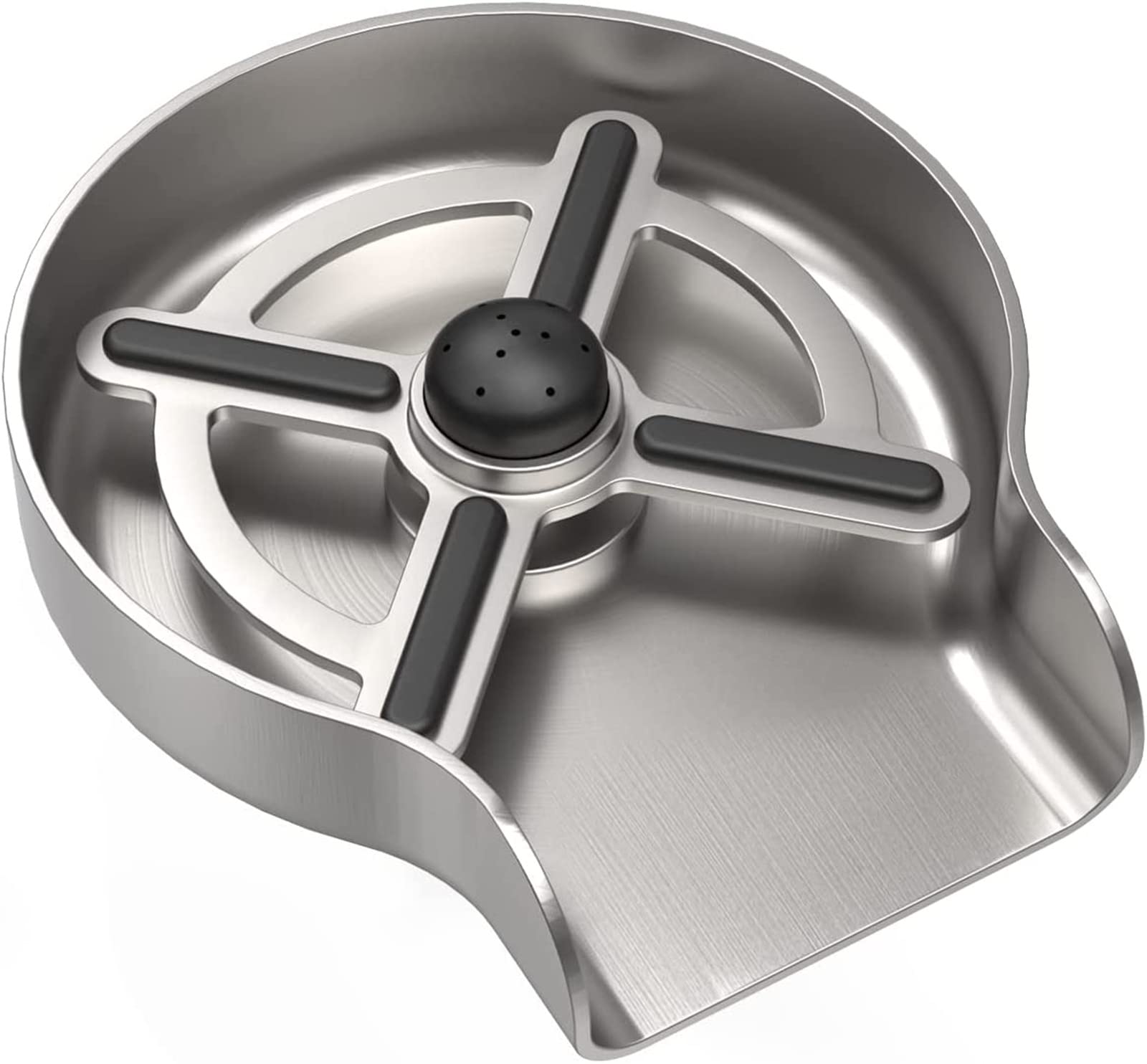 Photo 1 of Kitchen Sink Glass Rinser, Faucet Glass Rinser for Kitchen Sinks, Cup Rinser for Sink, Bottle Washer Stainless Steel Kitchen Sink Accessories, Brush Nickel Brushed Nickel