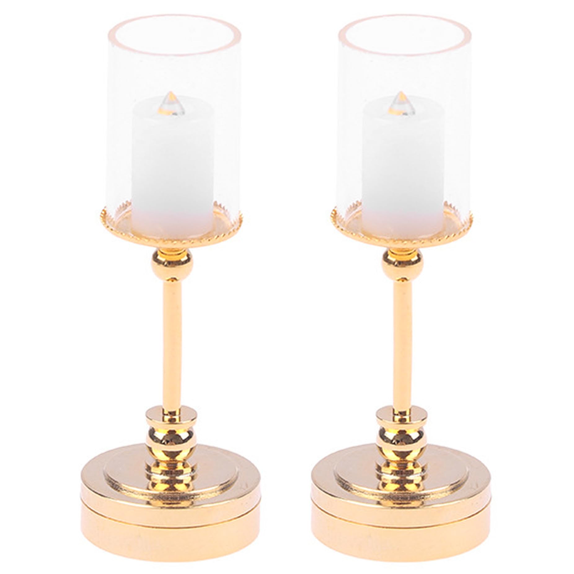 Lumières LED pour maison de poupée 1:12 | Lot de 2 lampes bougies miniatures