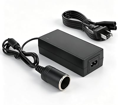 12 Volt Power Supply Adaptor for Coleman thermoelectric hot Compatible with Coleman Electric Cooler 5232D640T Thermoelectric Cooler 120V to 12V DC Car Auto Cigarette Lighter Plug Socket Power Supply