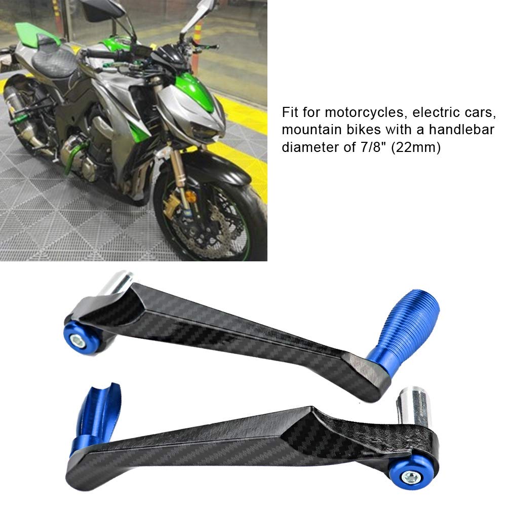 Paraleve Moto, 7/8 Pollici/22mm Universale Moto Protezione per Manubrio CNC Protezione Frizione Freno Motos in Lega di Alluminio per Auto Elettriche, Mountain Bike(Blu)