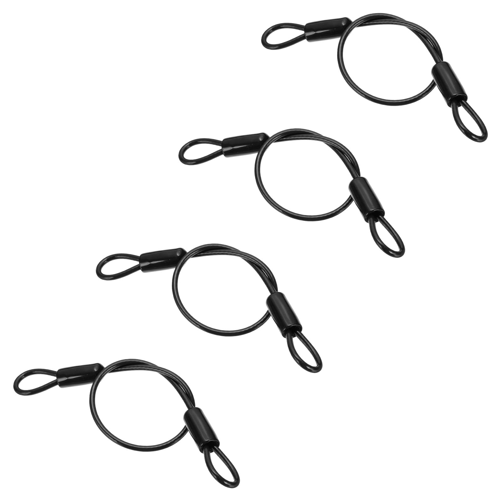 PATIKIL 3/16" Dia Vinyl Coated Stainless Steel Cable with Loops