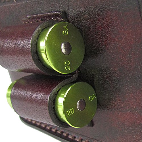 Tourbon Leather Waist Shooting Ammo Bag Shotgun Shell Pouch With 2 Bullet Loop (Brown 1) #TOP6