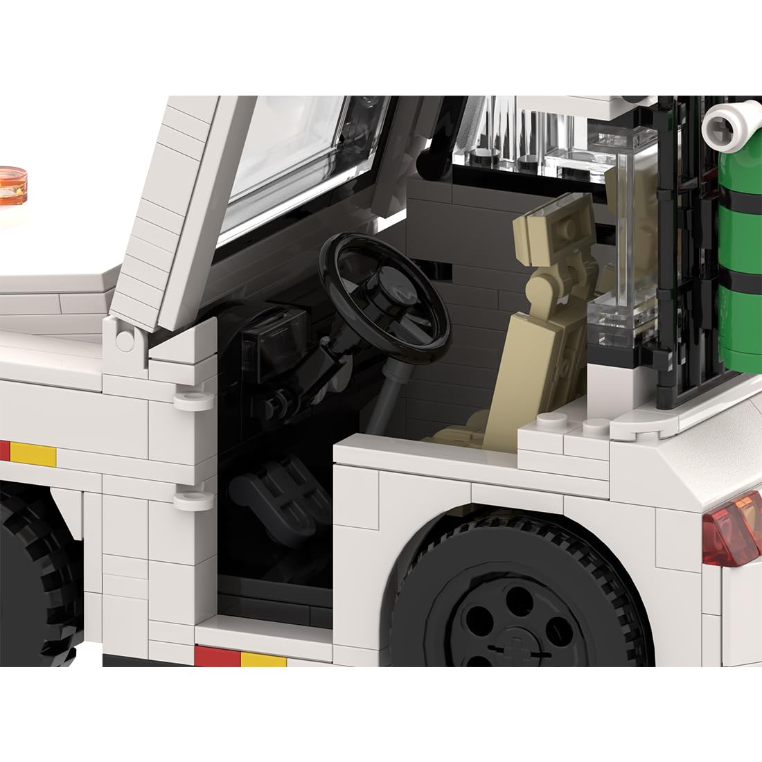 Bausteine für Flughafen Gepäckwagen, detailliertes Flughafendienstfahrzeug-Set mit Lufttank, eingezäunt, Warn- und Anzeigelichter, mechanische Geschenke für Erwachsene (936PCS)