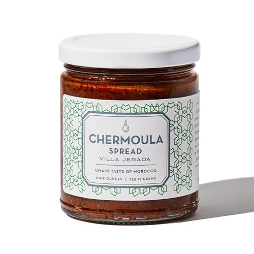 Villa Jerada, Chermoula marroquí para untar, 9 oz "Umami Taste of Marruecos", (CHERMOULA - 1 tarro)