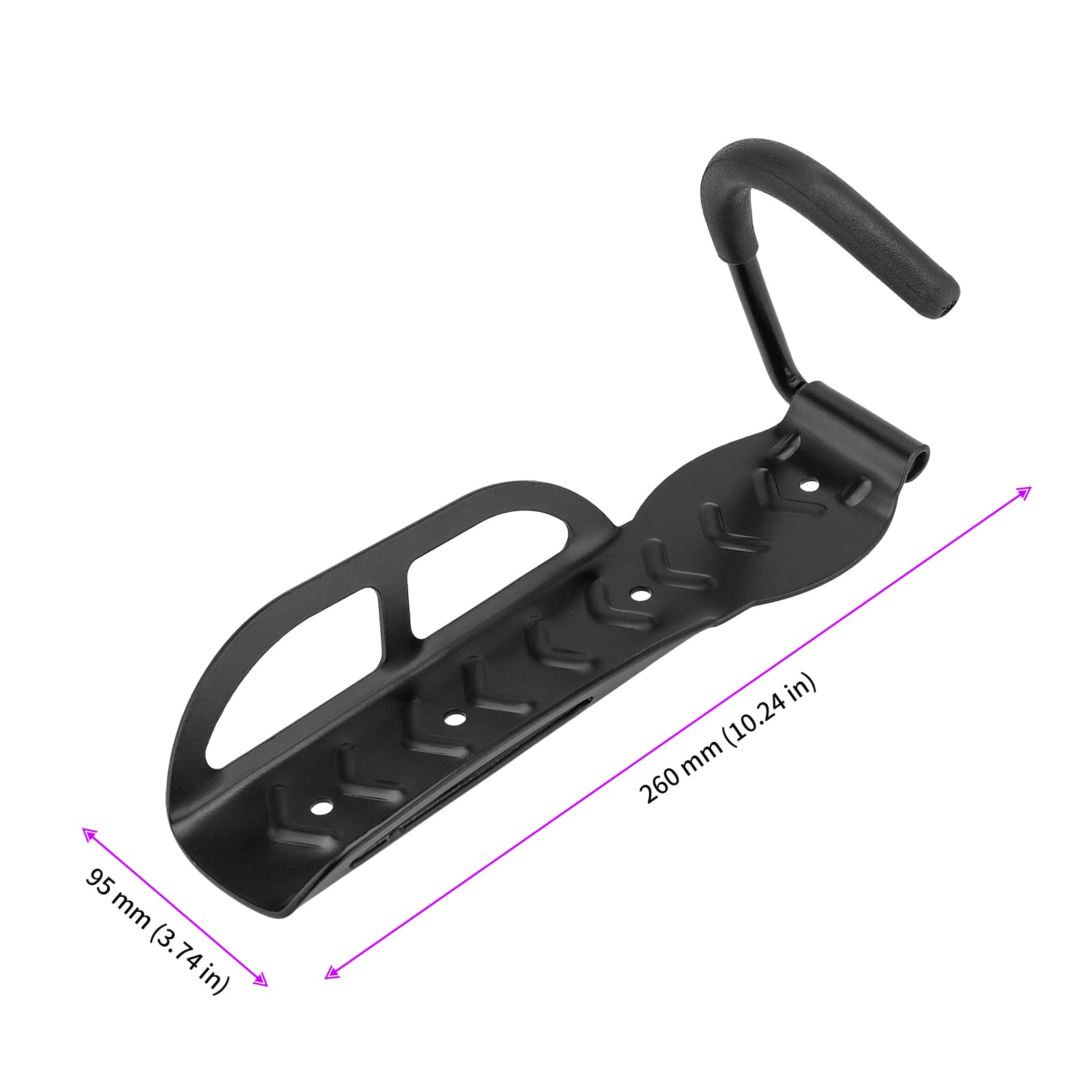 JEUIHAU 6 Pack Bike Rack Garage Wall Mount, Vertical Bike Hooks, Heavy Duty Bike Hanger with Non-Reversible Hooks, Bicycle Vertical System with Screws, for Indoor, Garage, Shed Bike Storage