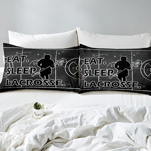Miniatura 5 de Lacrosse - Juego de ropa de cama para niños, funda de edredón de lacrosse para niños, funda de edredón de lacrosse, funda de edredón de juego de