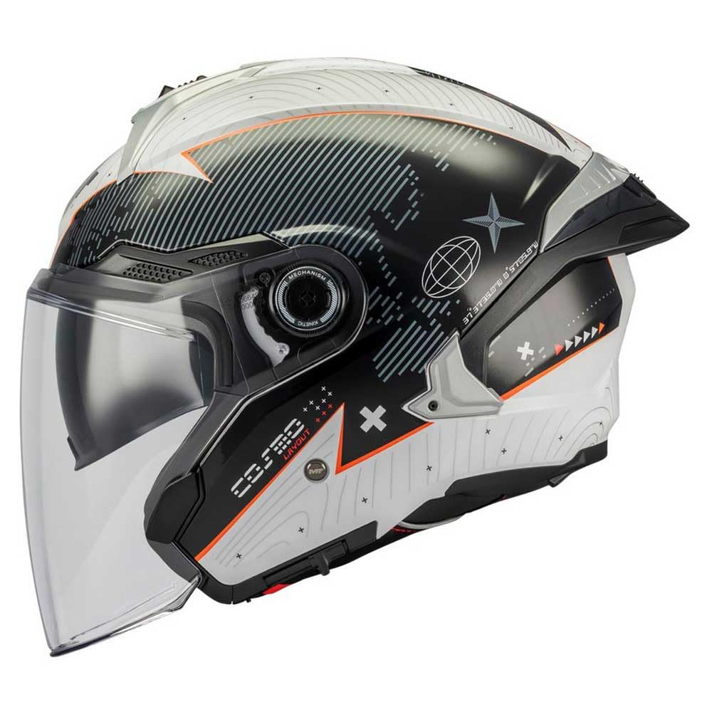 MT Helmets Cosmo SV – Casco Moto Jet Sport con Visor Solar Retráctil, Pantalla de Extracción Rápida Patentada, Interior Lavable y Preparado para Intercomunicador UCS | Homologado ECE 22.06 & DOT