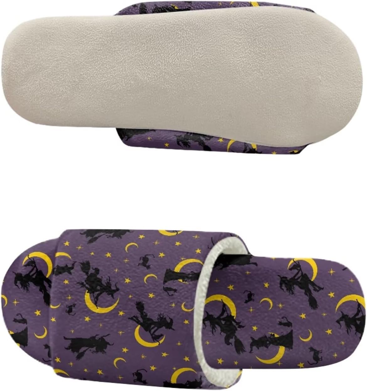 Jeiento Womens House Slippers 2 Pairs Comfortable Slip On House Slides Slipper Indoor Shoes Fuzzy Memory Foam Spa Slipepr for Guest Family
