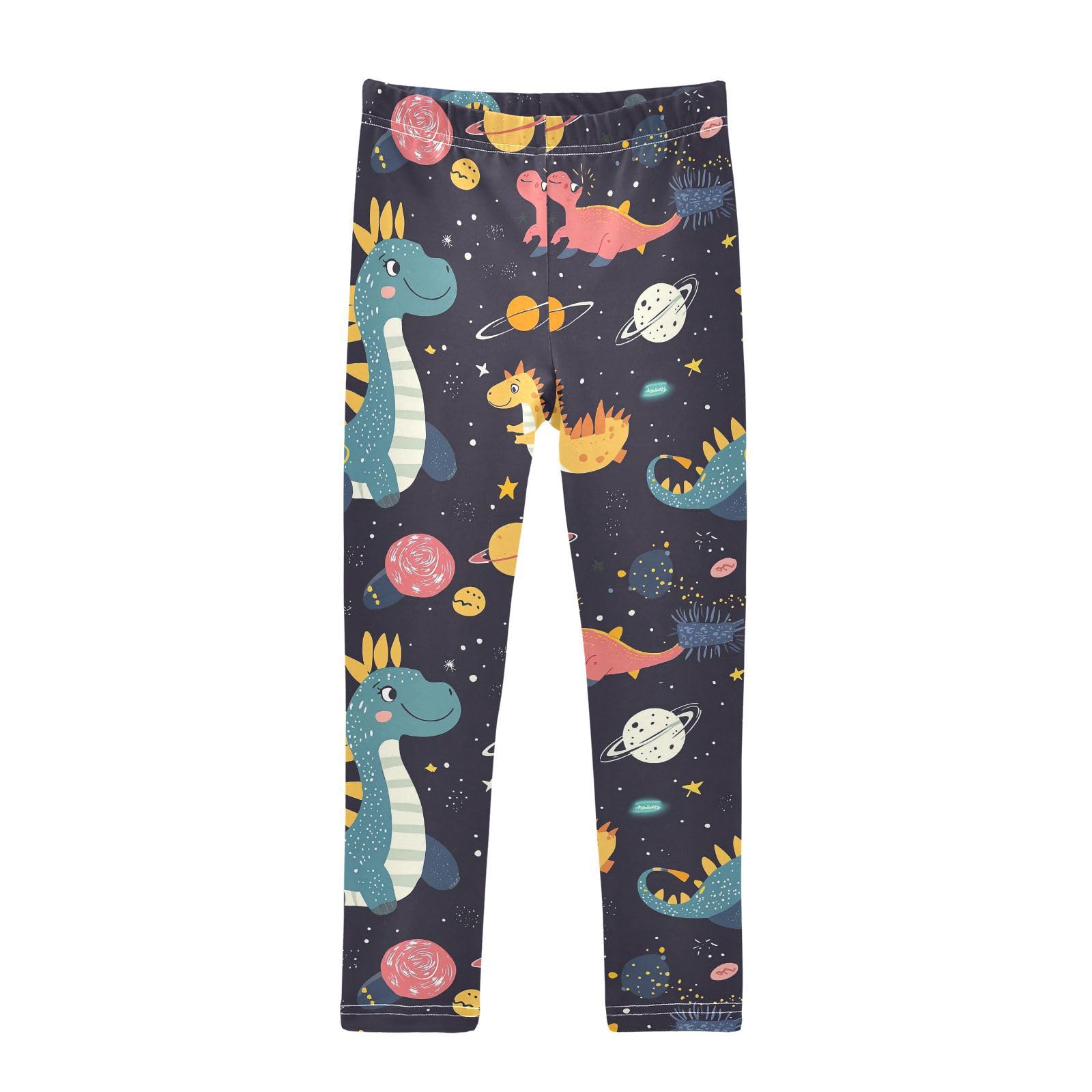 Wusikd Cute Dinosaur Girls' Leggings Toddler Doodles Space Kids Yoga Pants Dance Active Tights 6T Multi