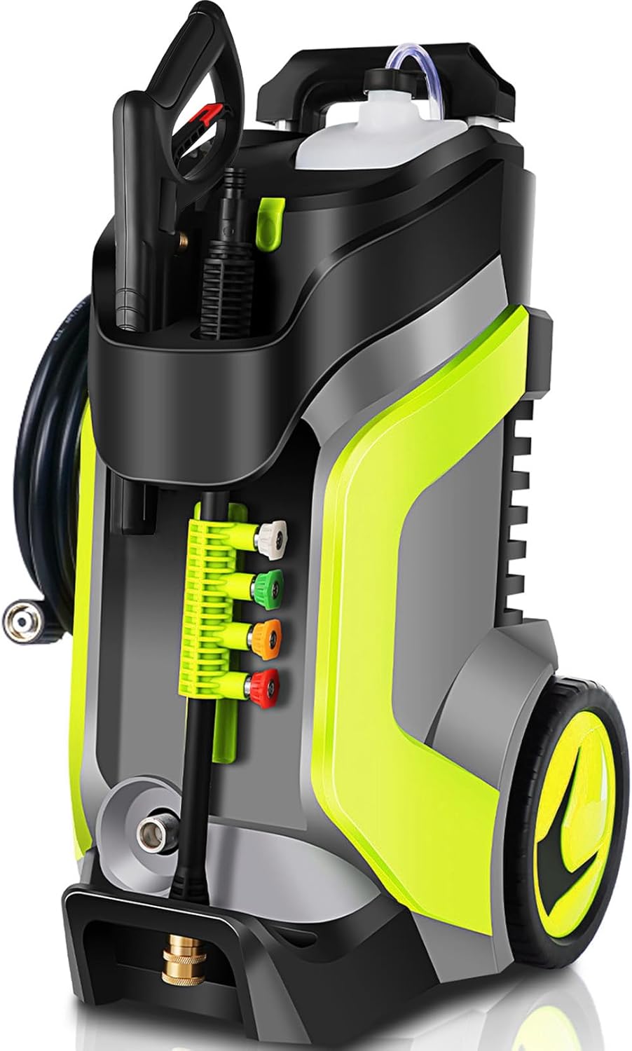 Electric Pressure Washer 5000PSI 4.0GPM Power Washers with M22-14mm Pressure Hose 33FT, Power Sprayers High Pressure with 1/4" QC Compatible Surface Cleaner for Home Cars Driveways, Green