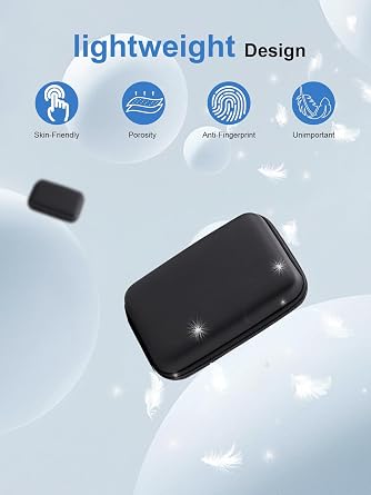 daunke Storage Case for Anbernic RG477V Handheld Game Console, with 3 Pack Screen Protector Tempered Glass, Waterproof, Shockproof, Anti-Scratch, Easy to Use and Carry,Black