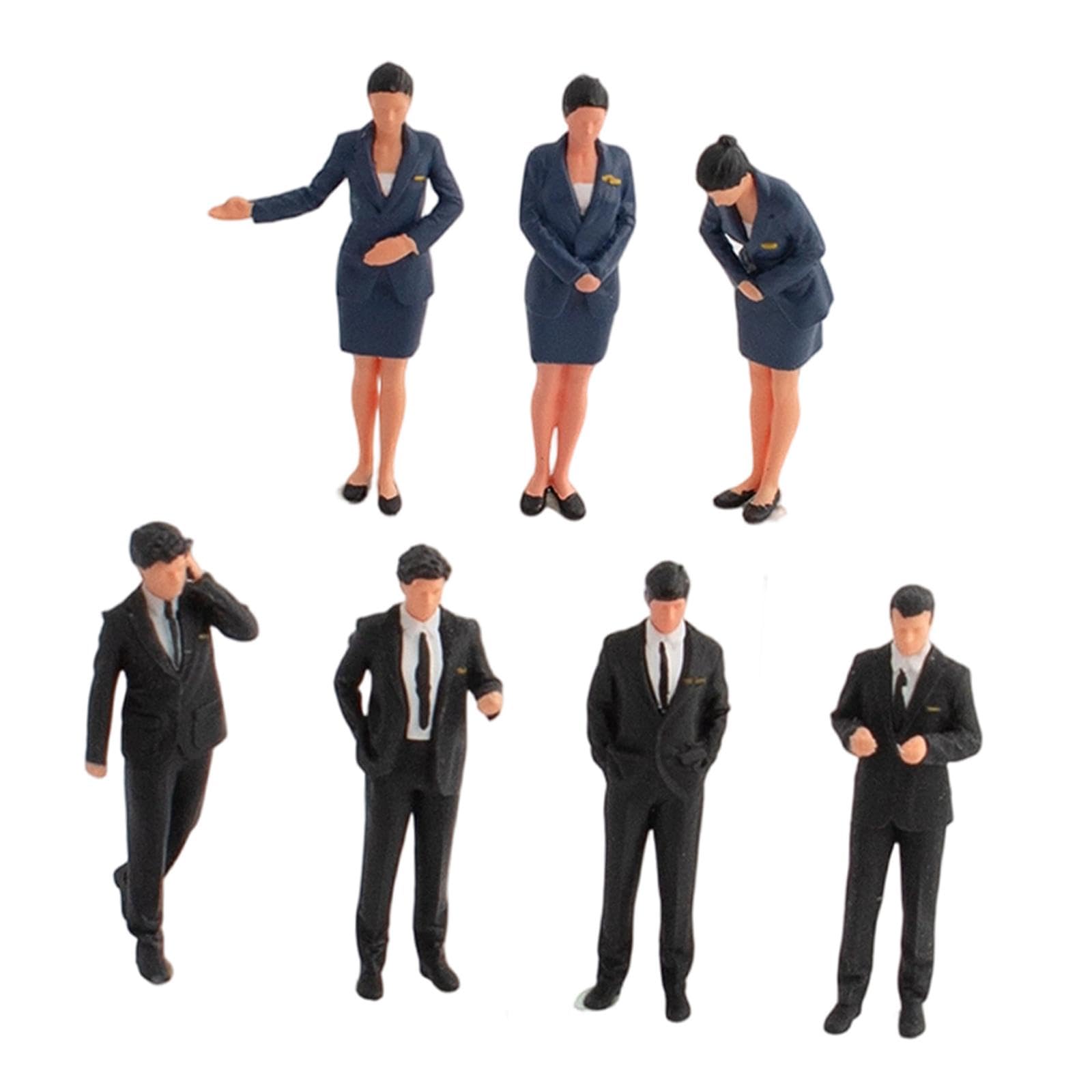 7Pcs 1/64 Business Suit Miniature Figures Crafts Small Car Model Accessories-image-31