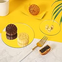 Vista 5 de 10 azulejos de espejo sin marco, hojas redondas de espejo de acrílico de 4 pulgadas, calcomanías de espejo autoadhesivas para pared, dormitorio