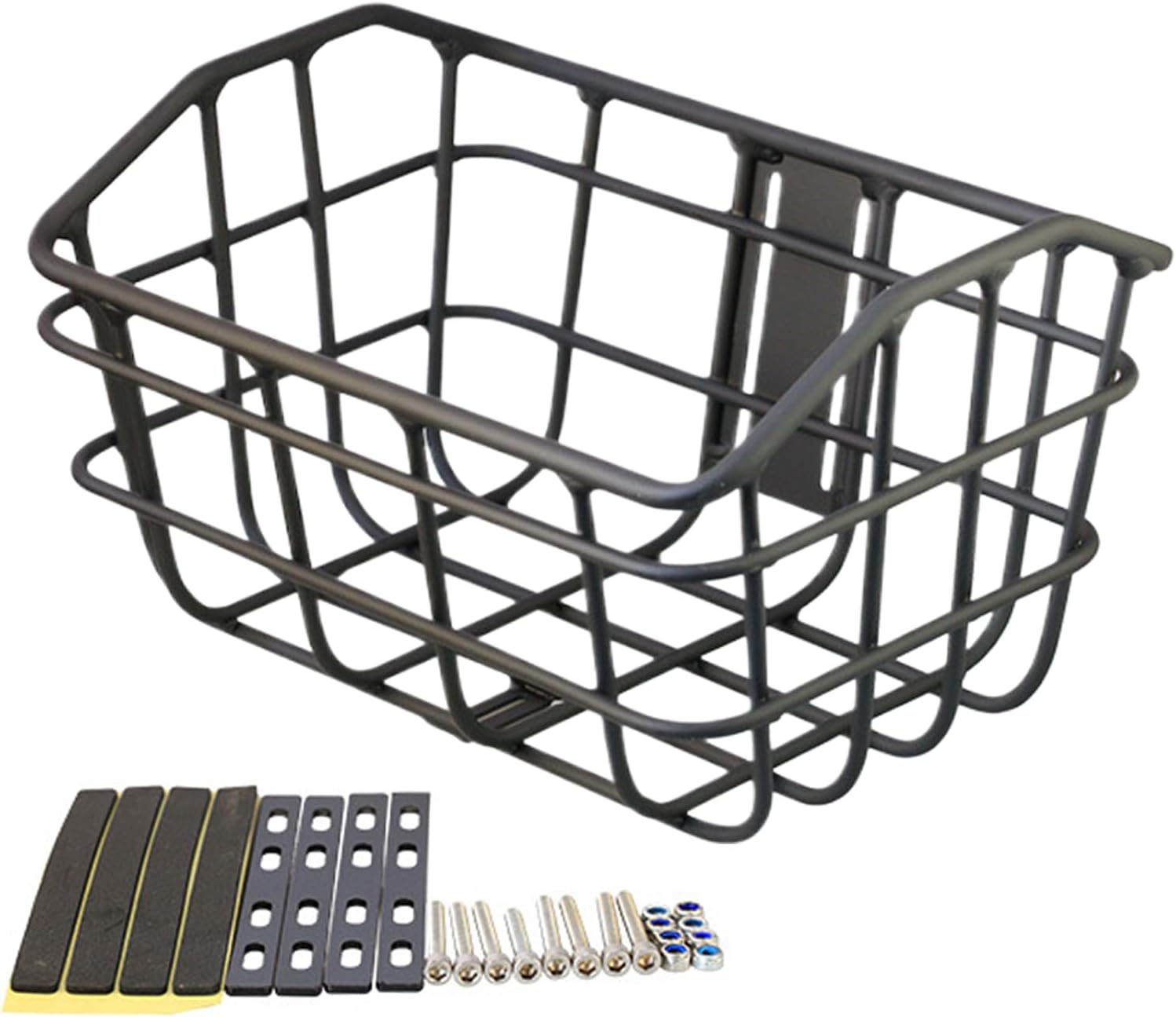 メタルバイクフレームバスケット - 頑丈な自転車ラック、クイックリリース貨物ホルダー、ヘビーデューティストレージ|旅行ピクニックアド