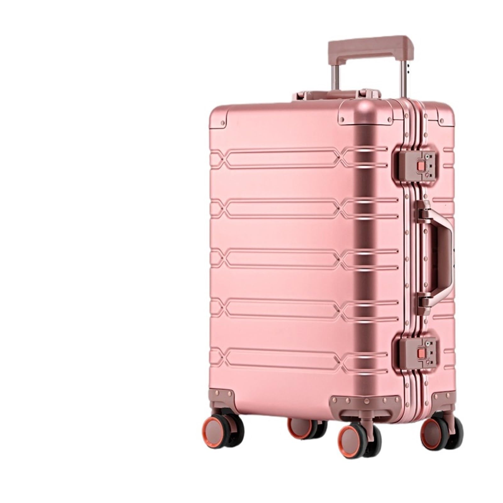 MUdson Trunk All Aluminum-Magnesium Alloy Travel Suitcase Mens Business Rolling Luggage On Wheels Trolley Luggage Carry-Ons Cabin Suitcase