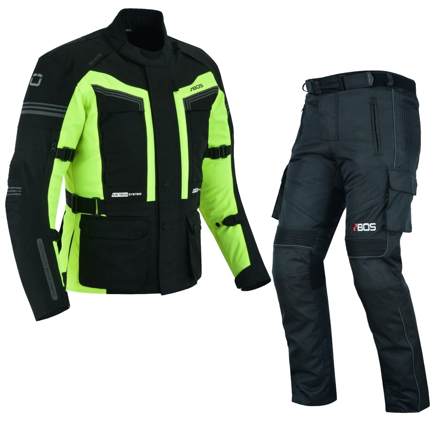 WMW WALI MOTO WEAR 2-Teiler Motorradkombi Herren Cordura Textil Motorradjacke Motorradhose mit CE-Protektoren,Motorradkombi Biker Textil Anzug – Jacke & Hose – Wasserdicht, Winddicht, Atmungsaktiv