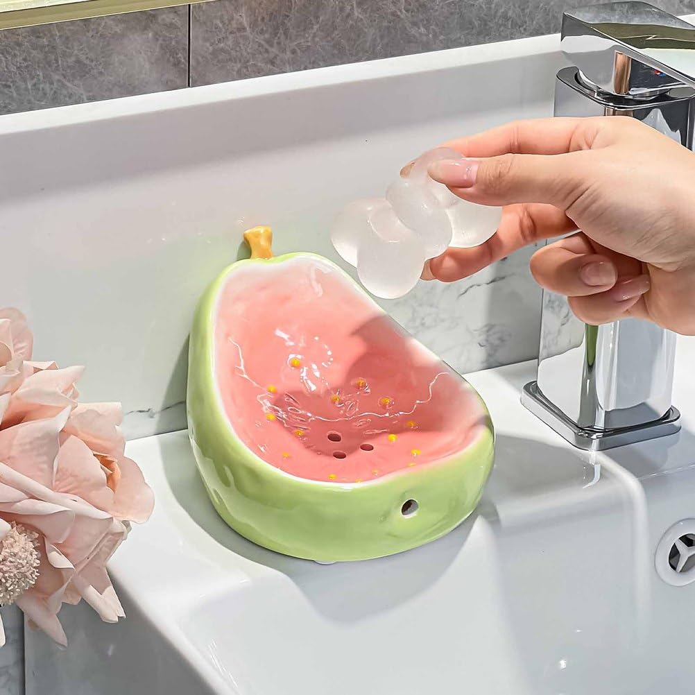 Portasapone multifunzionale per la casa, dispenser di sapone in ceramica, portaoggetti salvaspazio da doccia per uso domestico e portasapone