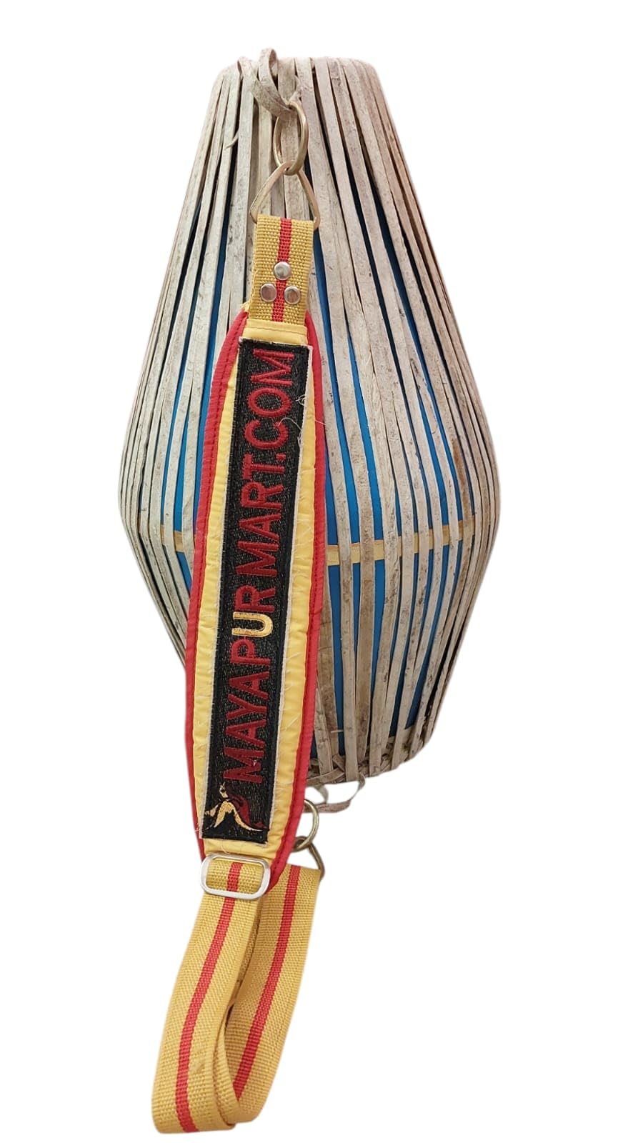 LNDS Fiber Body Mridanga & khol Standard Size With Cover RIing Balt Cow Skin 32 Steps Colour Blue-image-33
