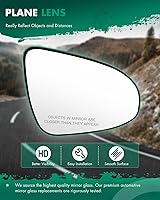 Vista 5 de SCITOO Espejo retrovisor lateral del pasajero para 2012-2015 2016 2017 para Toyota Camry 2015 Corolla 2014-2017 para Yaris Espejo retrovisor cromado
