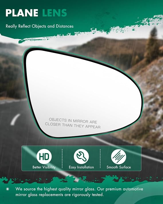SCITOO Passenger Side View Mirror Glass|Fits For 2012-2017 For Toyota Camry