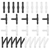 QfwdfcTrenz 30 Pack Windshield Wipers Hose Connector Windshield Washers Tube Adapter 2-Way + 3-Way I/T/Y Fitting Splitter for Car Washer Nozzles Wash Installation Adapter for Most Car (White+Black)