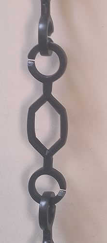 Miniatura 6 de KAM Home RAIN Cadena de cadena de lluvia con adaptador de canalón para kit de instalación de cadena de lluvia, hecho a mano (8.5 pies, negro)