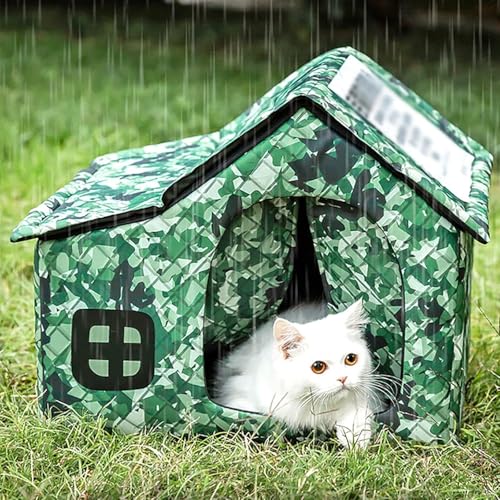 Niche pour chat d'extérieur douillette pour offrir un nid chaleureux en hiver