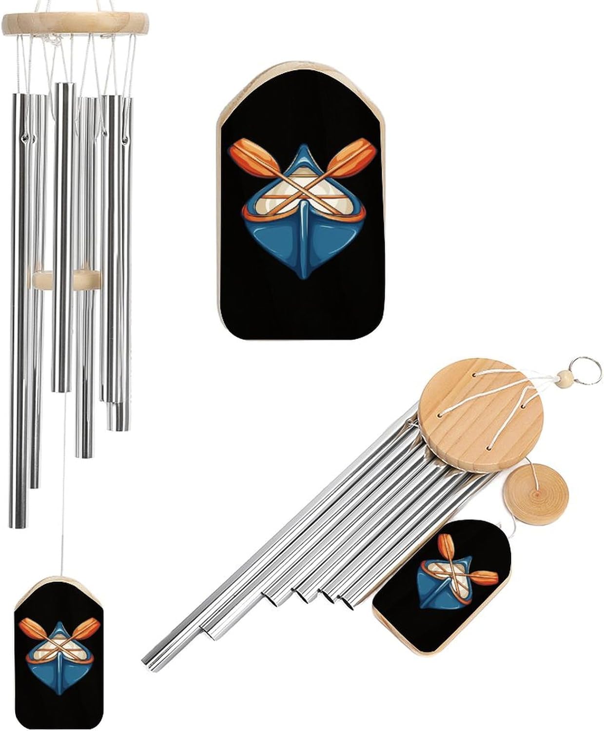 Paddling Canoe Rower Canoer Rowing Paddler Wind Chimes for Outside Memorial Windchimes Hanging Decor