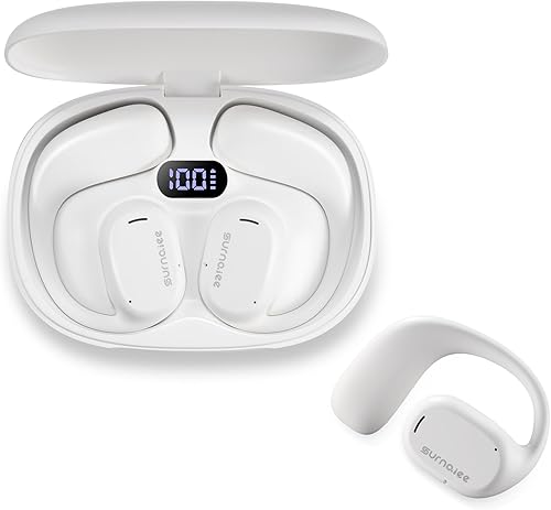 Miniatura 6 de Auriculares de oído abierto Bluetooth 5.3 Auriculares de conducción de aire, control táctil, auriculares inalámbricos, sonido estéreo HiFi