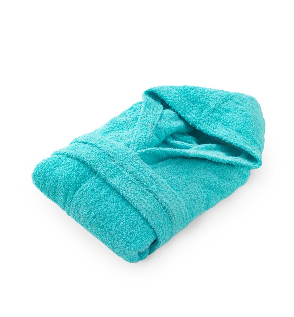 Top Towel - Szlafrok dziewczęcy - Szlafrok chłopięcy - 100% bawełna - frotte 450 grmów - 10-12 lat - Aguamar