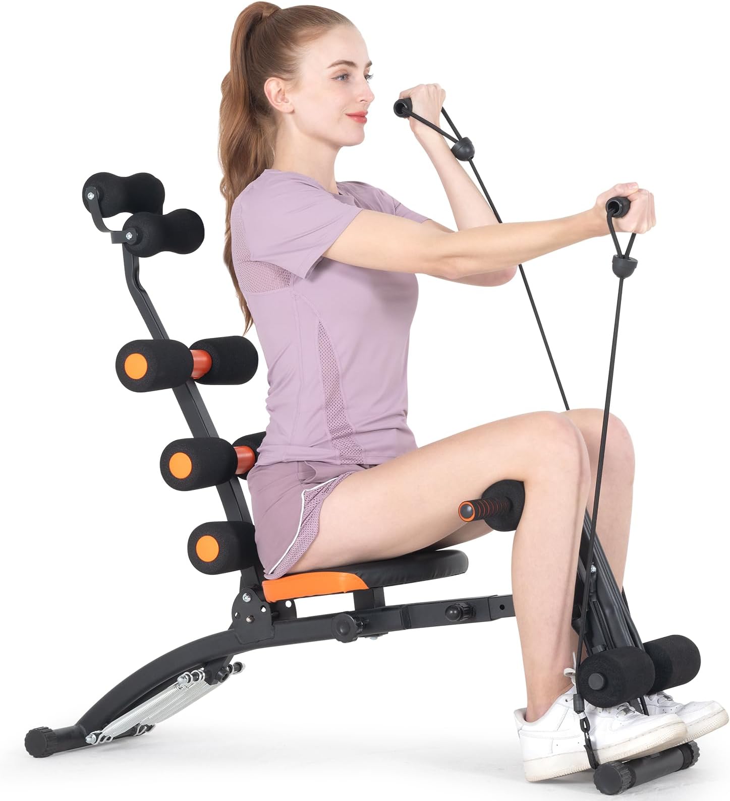 Dskeuzeew Ab Workout Bench for Home Gym, Multi-Functional Adjustable Total Body Workout Station, Core Trainer for Abs, Legs, Thighs, Buttocks, Sit-up