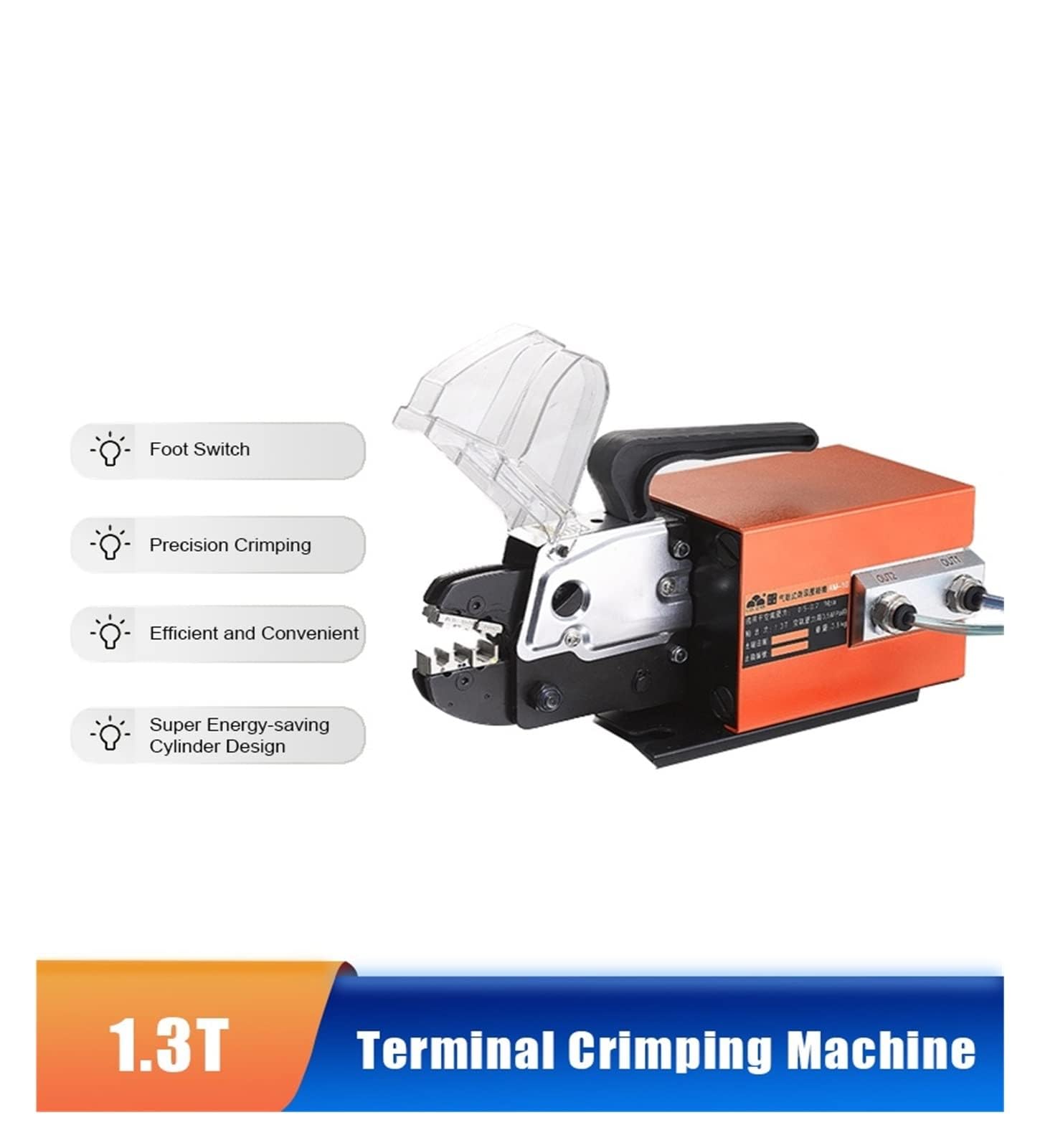 AM-10 - Crimpatrice elettrica a freddo - Crimpatrice automatica per puntali, connettori isolati e non isolati | Crimpatrice elettrica da banco per cablaggi e uso industriale