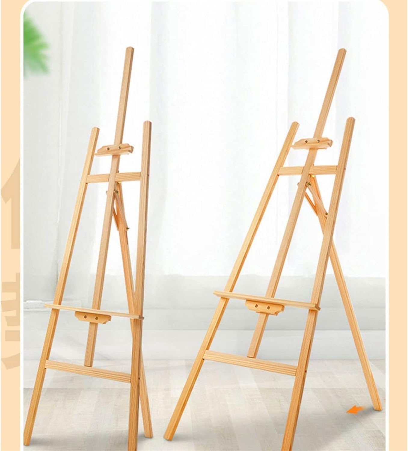 Cavalletto per artisti, cavalletto in Legno con Struttura a A, Pieghevole, Portatile, per Pittura, Disegno e Esposizione, Facile da Montare.