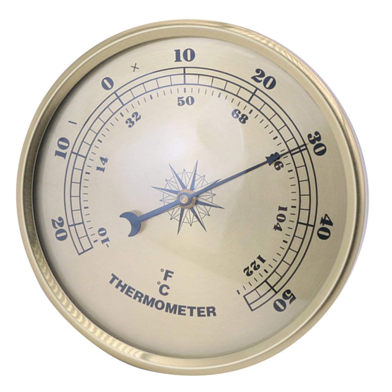 UKCOCO 4pezzi Termometro Digitale Rotondo Metallo Per Interni Ed Esterni Misuratore Di Temperatura Compatto Con Display Facile Da Installare Per Casa Ufficio Giardino e Laboratorio