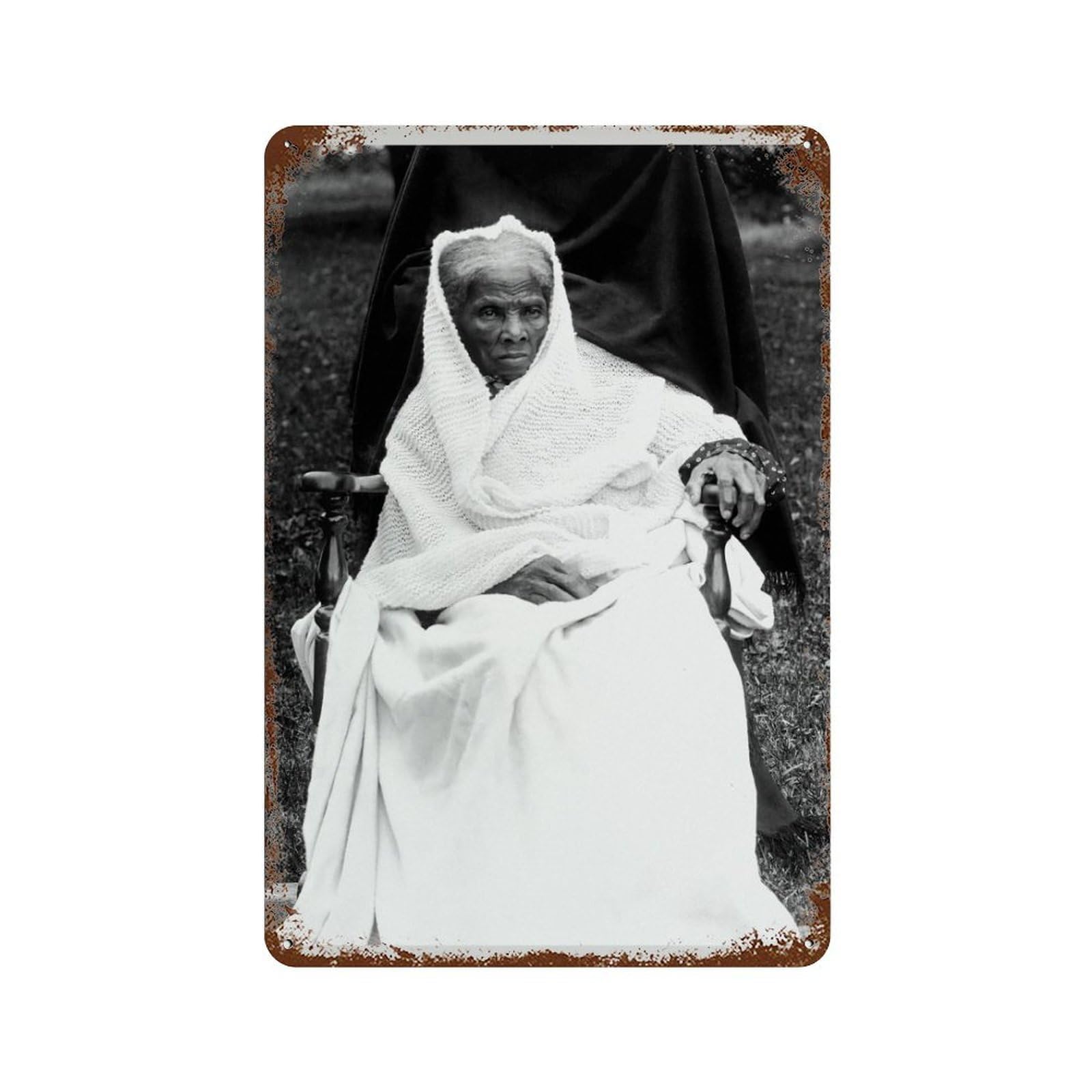 xiaoxiaoshen Vintage Harriet Tubman Photo ， Black And White African American Woman Wall Decor Art Metal Tin Poster Modern Home Decor Art Home Bar Shop Decorations Vintage Sign 30x20cm