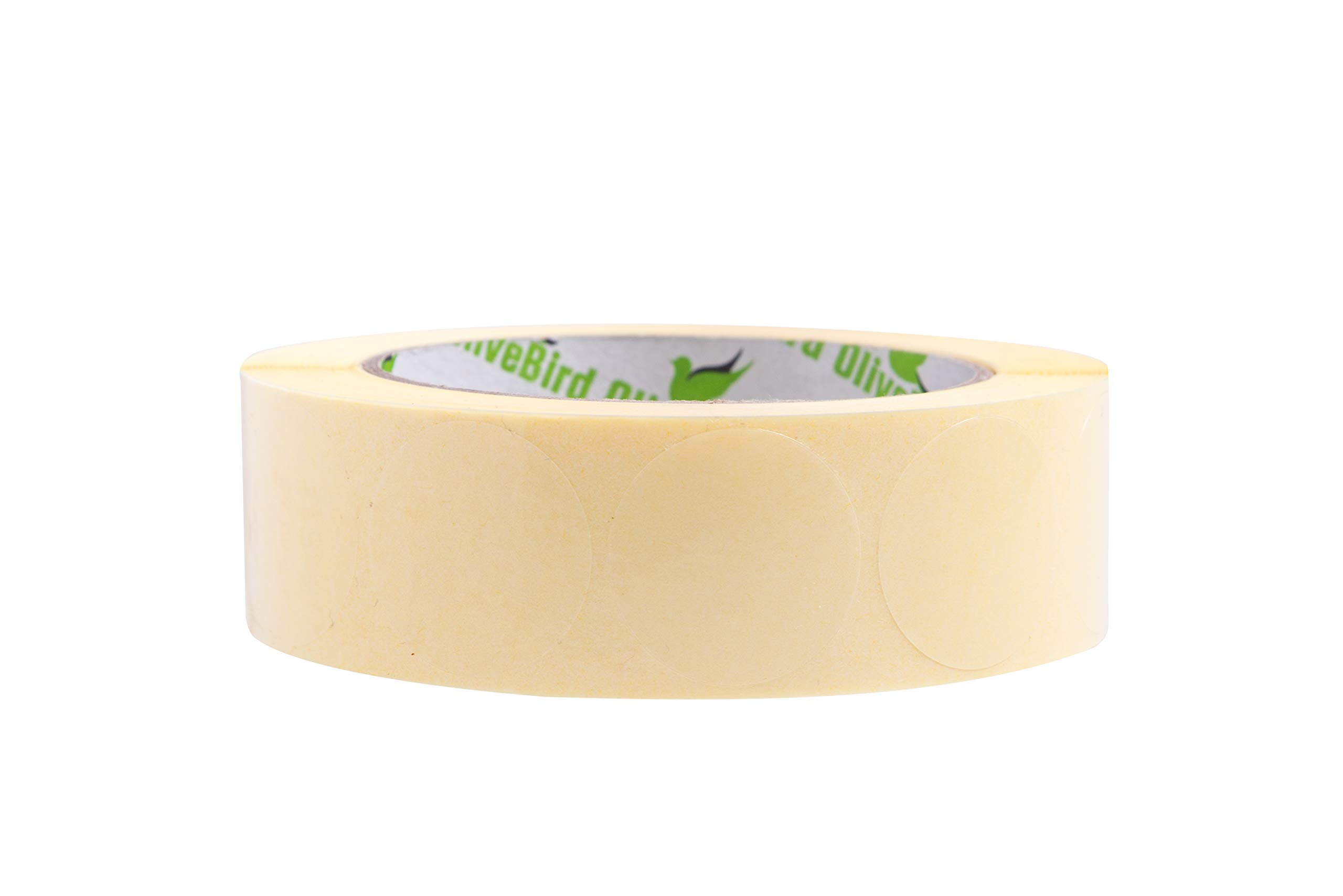 [9 rotoli, 9.000 etichette] Etichette rotonde trasparenti adesive di 30 mm / 3 cm di diametro - da attaccare e staccare (9 rotolix 1.000 pezzi).