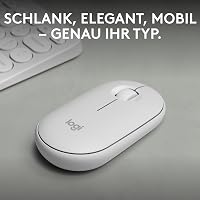 Logitech Pebble M350s Wireless Bluetooth egér, könnyű, csendes, többeszköz kompatibilis - M350S, White 2
