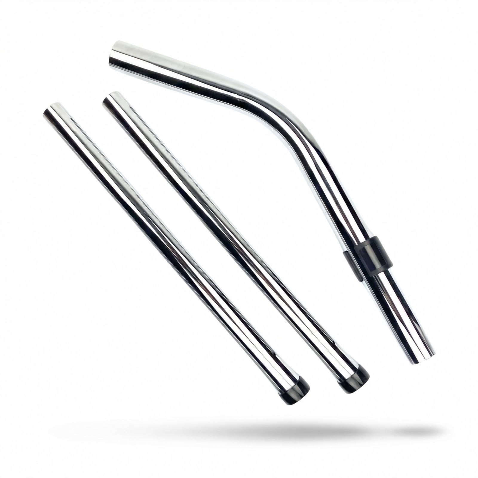 Homesecret 32mm Henry Hoover Pipe Replacement | Vacuum Extension Tube Set (3 Pack) Chrome Tubes | Compatible Henry & Hetty Hoover Pipe, Pole & Wand Numatic Vacuum Cleaner Accessories. — image 1