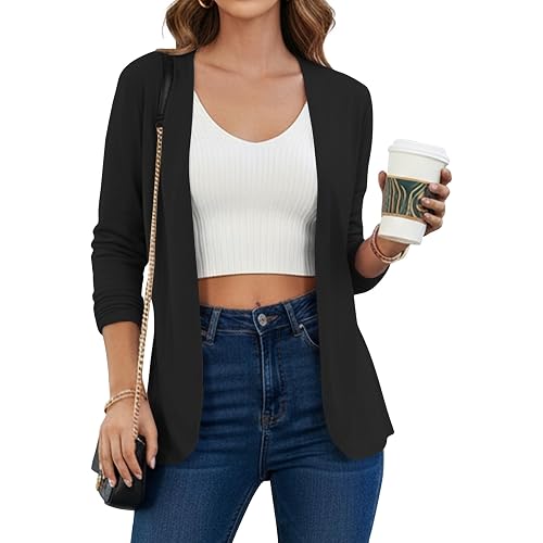 YSYOKOW Womens Cardigan Dressy Lightweight Open Front Long Sleeve | Womens lightweight cardigan, open front long sleeve, dressy casual office work, spring summer fall winter layering