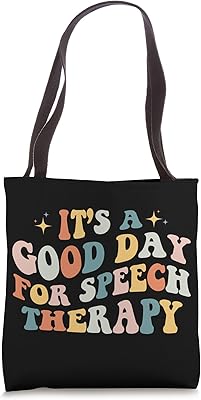Retro Speech Language Pathologist Groovy Speech Therapy SLP Tote Bag